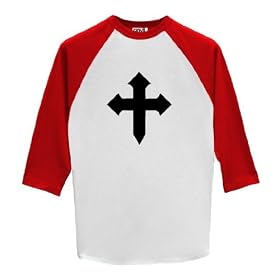 Cross Symbol - Raglan 3 4 Sleeve T-Shirt