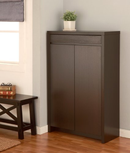 Enitial Lab Zoe 5-Shelf Shoe Cabinet with Drawer, Cappuccino On Sale