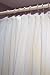 Natural Cotton Shower Curtain 72x72 Tub Size, White