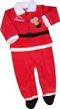 Sesame Street Elmo Infant One-Piece Footed Santa Suit Size 12M