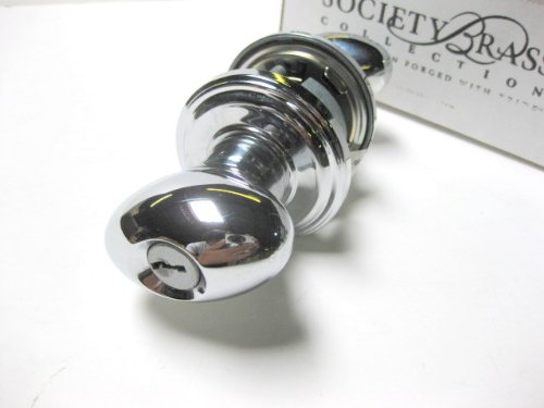 KWIKSET ENTRY DOOR KNOB KEY IN - POLISHED CHROME - Features