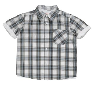 Short Sleeve Creased Check Shirt And Graphic T-shirt Set
