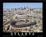 Small Turner Field Atlanta Braves Aerial Unframed Print