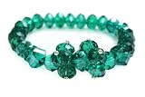 Blue Zircon Single Strand Double Element Swarovski Crystal Bracelet