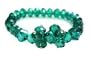 Blue Zircon Single Strand Double Element Crystal Bracelet