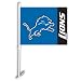 NFL Detroit Lions Car Flag with Wall Brackett