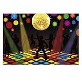 Plastic Disco Party Backdrop Banner