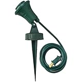 Woods 430 6-Foot 18/2-Gauge SJTW Flood Light with Stake, Green