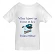 WHEN I GROW UP I WANT TO BE A POLICE OFFICER - BigBoyMusic Toddler Designs - White Toddler T-shirt