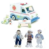 Le Toy Van Ambulance Set with Medical Workers and Patient Bundle