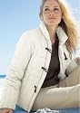 Warm wattierte Outdoor Steppjacke, Farbe creme