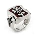 Red Stingray Cross Ring