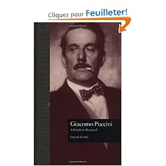 Giacomo Puccini: A Guide to Research