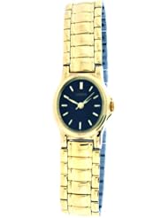 Lorus Ladies Gold Tone Watch Black Dial Bracelet RZK480L9