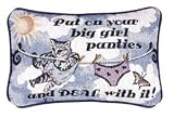 Review Simply Home  / Put On Your Big Girl Panties Cat Decorative Tapestry Toss Pillow