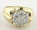 3 Ct Round Cut JK I1 Diamond Mens Ring 14karat Yellow Gold !! Jewerly at Manufacturer's Price !!