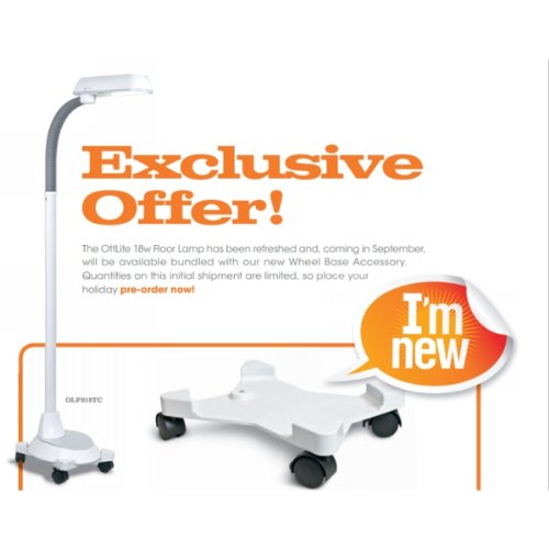 Ott Lite V92WG2 Floor Lamp with Wheeled Base On Sale