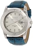 Invicta Men's 0008-ACUA Pro Diver Silver Dial Turquoise Leather Watch