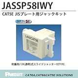【PANDUIT】カテゴリ５Ｅ　ＪＩＳプレート用ジャックキット バネ式透明シャッター JASSP58IWY
