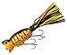 Arbogast Hula Popper Topwater Fishing Lure, Yellow Coachdog, G760 (2 in, 3/8 oz)