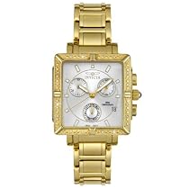 Invicta Women's Square Angel Diamond Gold-Tone Chronograph Watch #5379