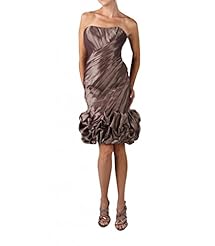 Taffeta Elbow Length Sleeves Ruched Knee Length Mother-of-the-Bride Dress 