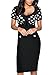 Miusol Women's Retro Polka Dot Optical Illusion Bodycon Pencil Dress