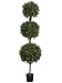 ONE 	78" Triple Ball-Shaped Boxwood Topiary in Plastic Pot Two Tone Green