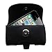 waagrechtes Lederetui mit optionalem Gürtel-Clip / Gürtelschlaufe für Apple iPhone 4