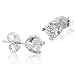 14k White Gold Round Brilliant Cut Diamond Earrings Studs (H-I, SI-I, 1.00 carat)