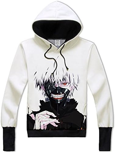 Tokyo Ghoul Cosplay Kaneki Ken Hoodie Men Women Anime Clothing Teens