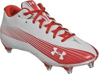 Under Armour Nitro II Wht/Red Mid Detach Football Cleat