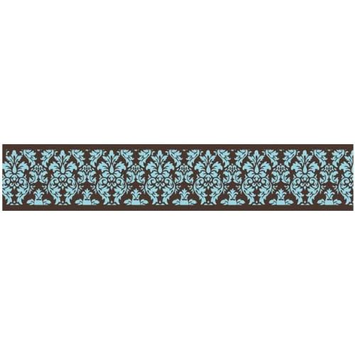 Turquoise and Brown Bella Baby and Kids Wall Border by