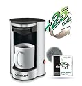 Cuisinart W1CM5S Commercial 1 Cup Coffee Pod Brewer (Stainless Steel) with 25 World Blend Pods