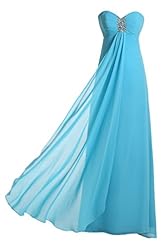 Strapless Natural   Waistline Floor Length Chiffon Bridesmaid Dress 
