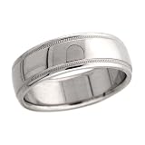 6mm Wide Comfort-Fit 14k White Gold Band - WB863 - Free Shipping
