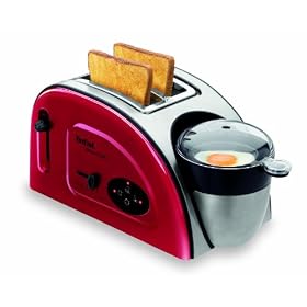 Tefal TT551515 Toast N Egg Maker, Metallic Red