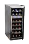 Whynter WC-211DZ 21 Bottle Dual Temperature Zone Wine Cooler, Stainless Steel Trimmed Glass Door with Black Cabinet