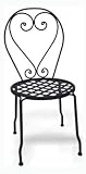 DC America WIC138 - Soho Wrought Iron Chair with Mesh Seat - Heavy Duty Construction - Black Powder Coated Rust Resistant Finish - Set of 4