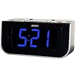 Jensen Interactive AM/FM Talking Dual Alarm Clock Radio - Black/Silver (JCR-290)