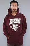 KR3W The Original 2 Pullover Hoody in Burgundy hood ,Sweatshirts for Men