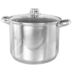 Buckingham Deep Induction Stock Pot with Glass Lid 26 cm, 11 L