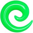 1/2" Green Acrylic Spiral Taper