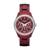 Fossil Damen-Uhren Multifunktion Stella Aluminium Berry Quarz Analog Es2950