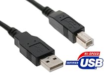 Xxion Value 5 Metre Universal High Speed USB 2.0 A - B Printer or Scanner Lead / Cable. Colour Black. Suitable for all brands of printer which use a standard USB interface. HP, Dell, Epson, Canon, Lexmark, Xerox, Samsung etc.,