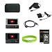 Crazyondigital Essential Accessory Kit for Motorola Droid A855. Car Charger + Home Wall Charger + Leather case + Black skin Case + Clear Skin Case + Screen Protector + Crazyondigital Wristband