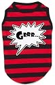 K9 Grrr Stripey Dog T-shirt In Tin, Red/ Black, Xtra Small