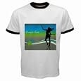 Customized Cotton White Ringer T shirt