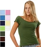 Womens Sheer Jersey Reversible Scoop Neck Tee