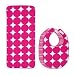 Baby : Dwell Studio Bib & Burp Set - Fuschia Dots